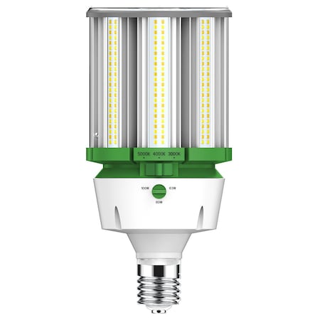 L1 LED Corn Light, Adjustable Watt / Color, 63/80/100W, 3/4/5,000K, E39 Base, 110Lm/W, Ac100-277V LOC-CL-MW(63/80/100) MCCT(30/40/50)D